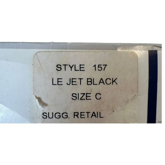 Givenchy Vintage 1996 Body Gleamers 157 Jet Black Control Pantyhose Size C NEW - Picture 2 of 5